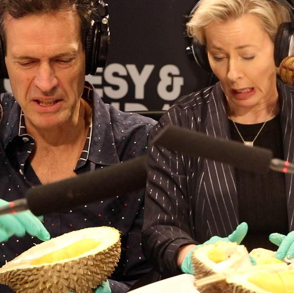 WSFM Jonesy & Amanda Tastes Their First Durian