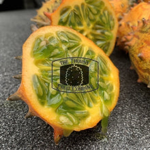 Load image into Gallery viewer, Kiwano. African horned melon. Jelly melon. Cucumis metuliferus - The Thorny Fruit Co