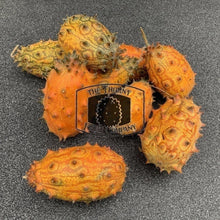 Load image into Gallery viewer, Kiwano. African horned melon. Jelly melon. Cucumis metuliferus - The Thorny Fruit Co