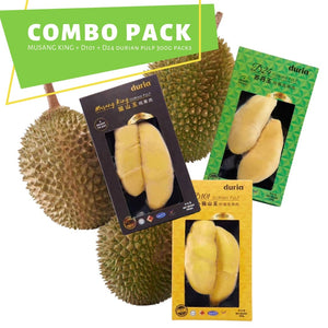 [PRE-ORDER] Duria Australia Frozen Seeded Durian Pulp 300g Combo Packs - The Thorny Fruit Co